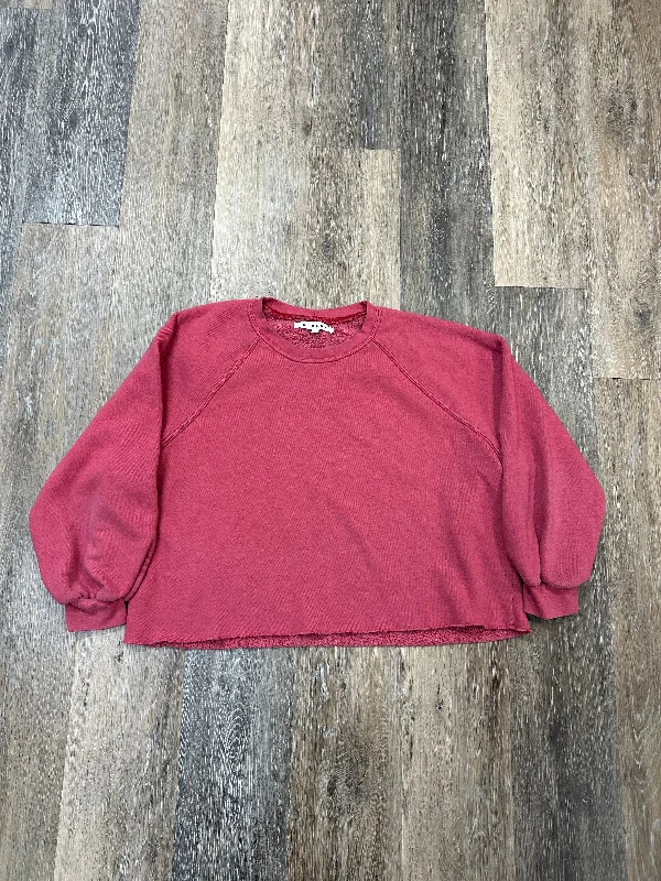 Sweatshirt Crewneck By Xirena In Red, Size: S Cool Men's Distressed