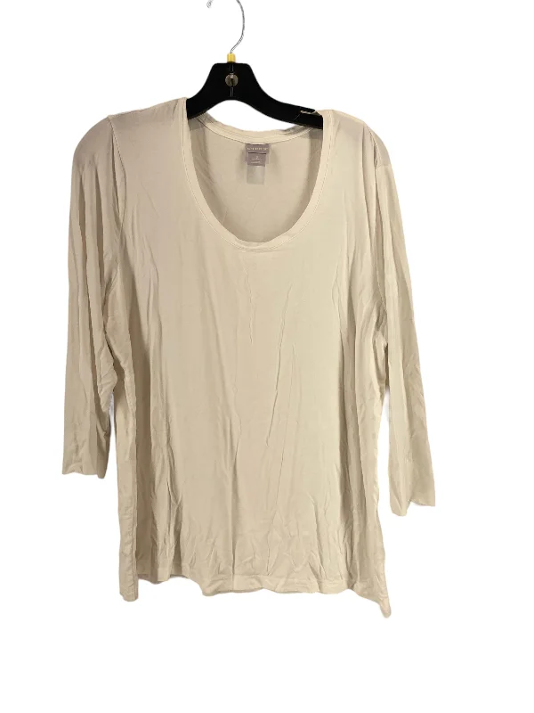 Top 3/4 Sleeve Basic By Chicos  Size: 3 Beach