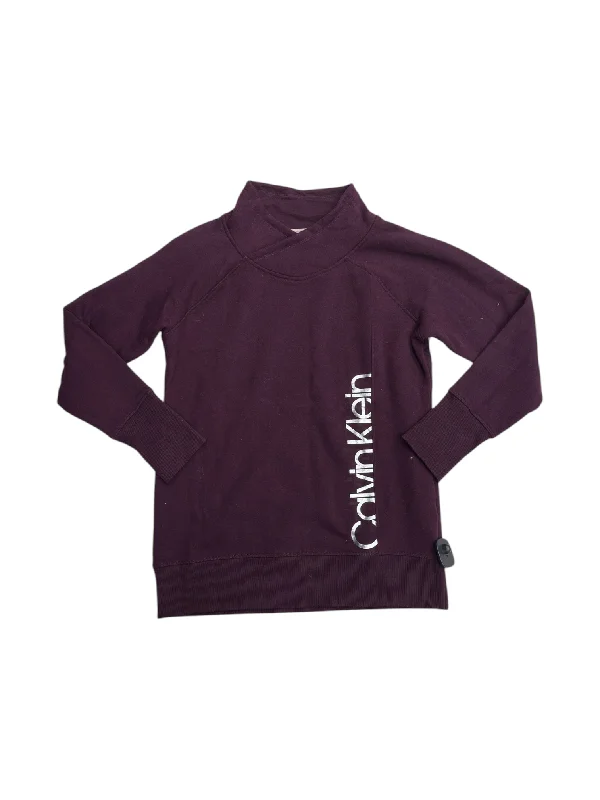 Athletic Sweatshirt Collar By Calvin Klein Performance In Purple, Size: L Sophisticated Men's French