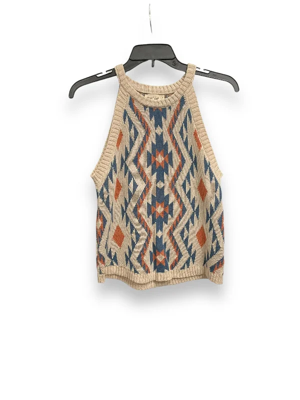 Vest Sweater By Cmc In Multi-colored, Size: S Laid