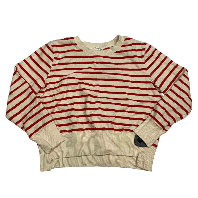 Sweatshirt Crewneck By A Loves A In Cream & Red, Size: M Stylish Men's Tropical 