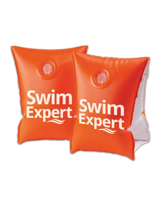 Swimming Arm Bands for Adults - 60kg+ - Orange Laid