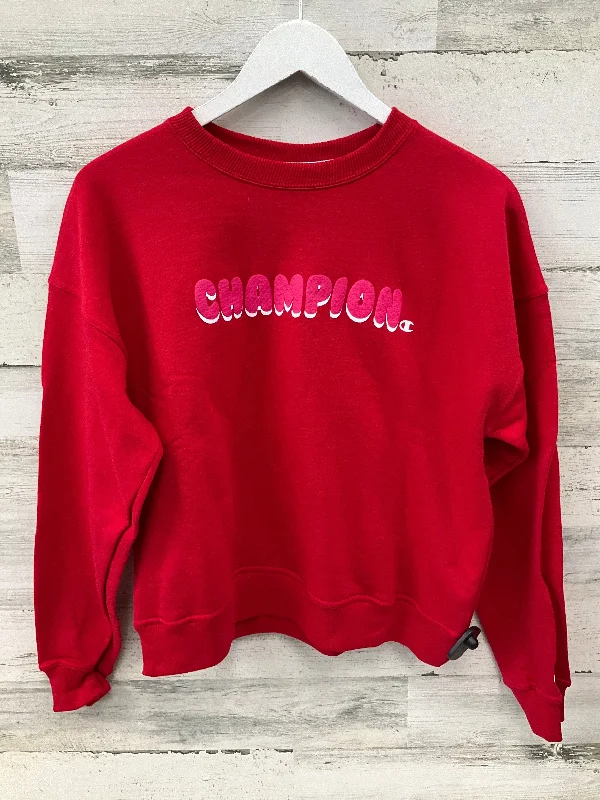 Athletic Sweatshirt Crewneck By Champion In Red, Size: S Earthy Men's Hemp