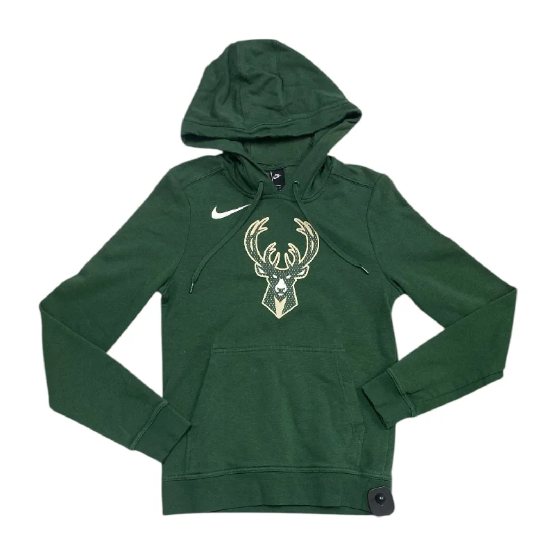 Athletic Sweatshirt Hoodie By Nike In Green, Size: Xs Casual Men's Loose