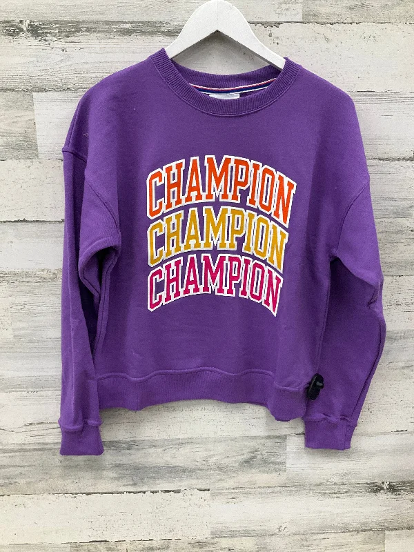 Sweatshirt Crewneck By Champion In Purple, Size: Xs Streetwear Style