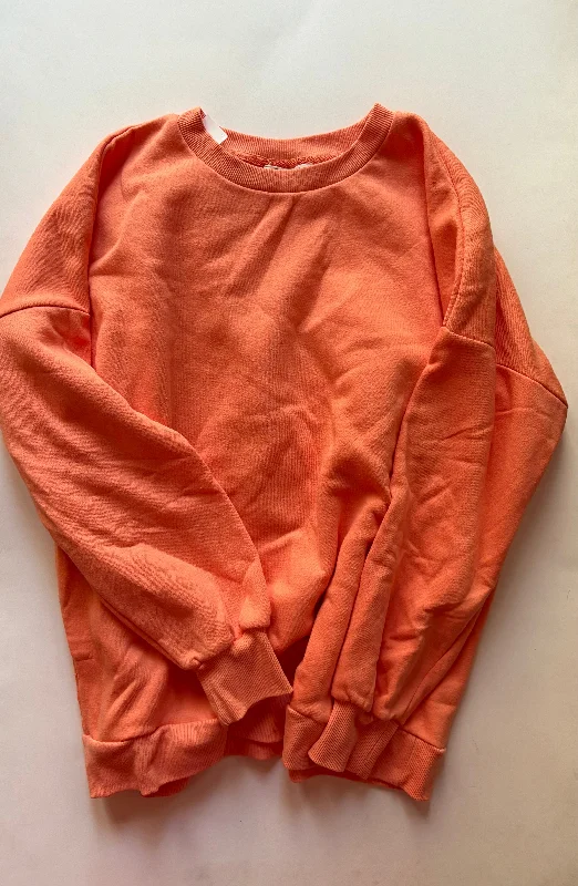 Sweatshirt Crewneck By Zenana Outfitters In Orange, Size: Xl Monochromatic Office Style