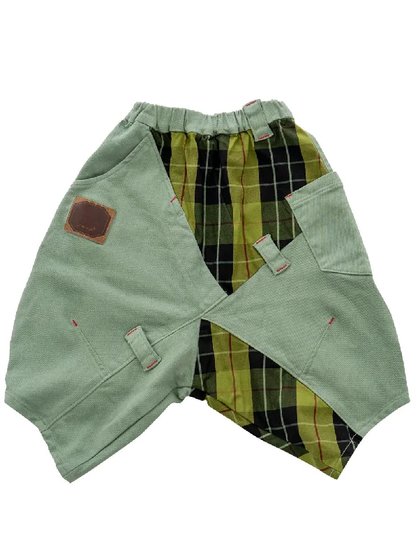 Green Crash Pants Artistic Men's Avant