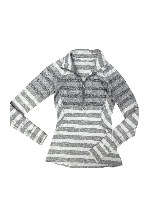 Athletic Sweatshirt Crewneck By Lululemon In Grey, Size: 4 Sharp Men's Italian
