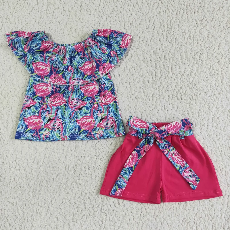 Clearance GSSO0101 Girls floral one-line shoulder bow rose-red shorts set high quality Dynamic Men's Moto Clearance GSSO0101 Girls floral one-line shoulder bow rose-red shorts set high quality Dynamic Men's Moto