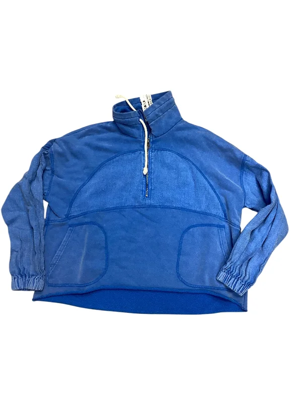 Sweatshirt Collar By Hem & Thread In Blue, Size: S Casual Men's Japanese 