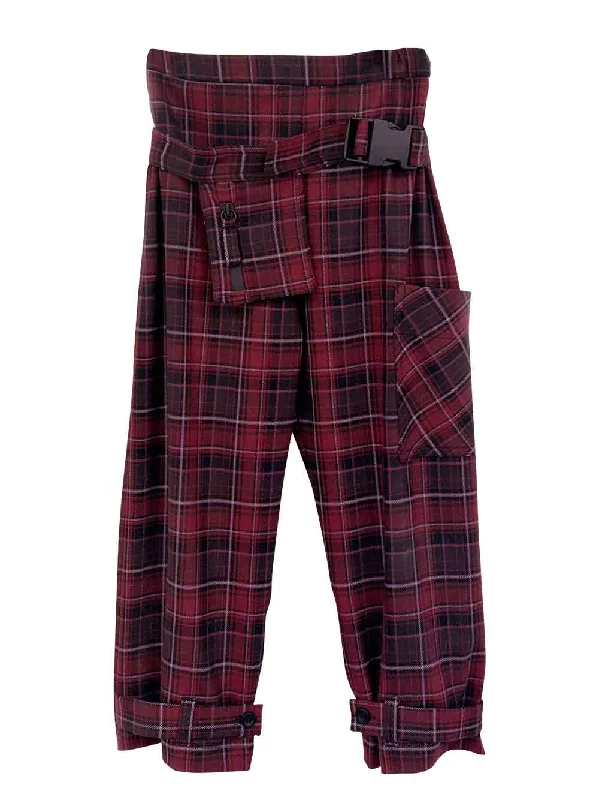 Pargo Red Check Trousers Cclassic Men's Tweed