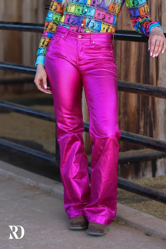 FUCHSIA METALLIC SIGNATURE TROUSERS Bold Men's Statement