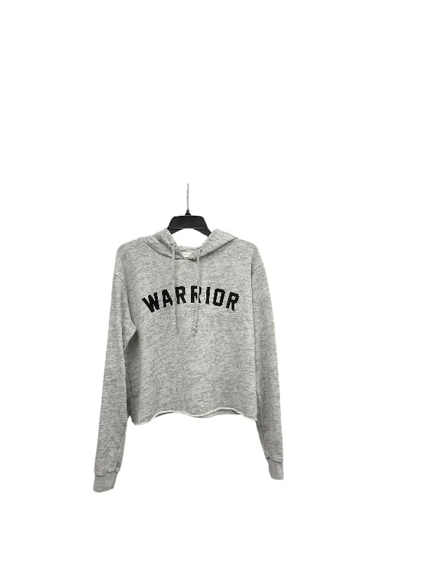 Athletic Sweatshirt Hoodie By Spiritual Gangster In Grey, Size: M Laid
