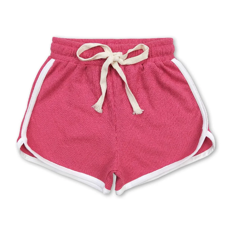 Hot pink cotton kids girls summer shorts Tough Men's Tactical