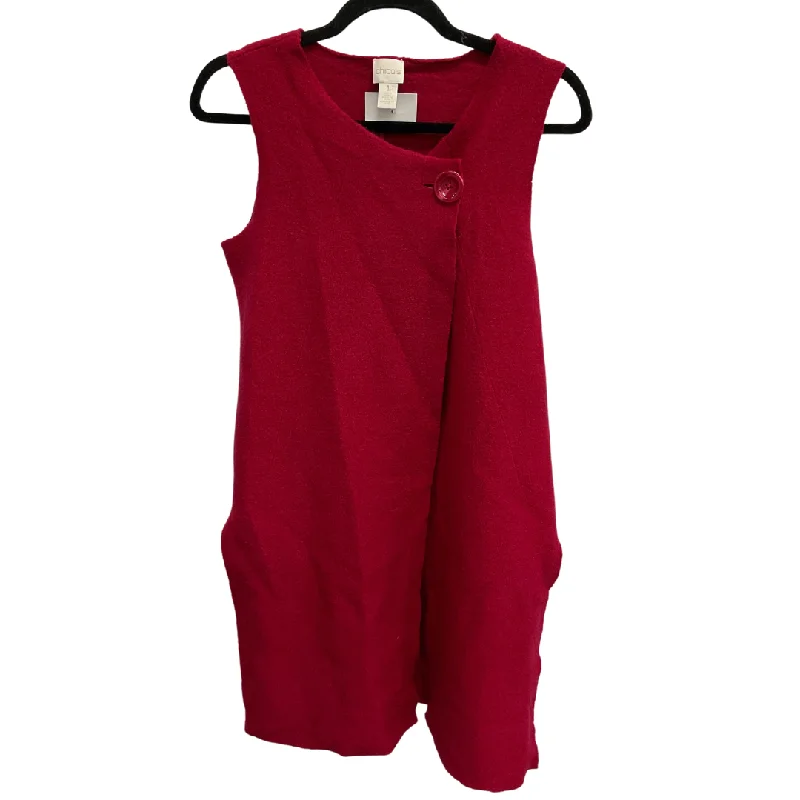 Vest Fleece By Chicos In Red, Size: M Trendy Men's Bucket