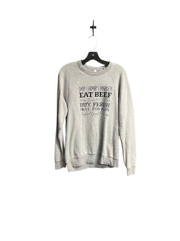 Sweatshirt Crewneck By Clothes Mentor In Grey, Size: S Organic