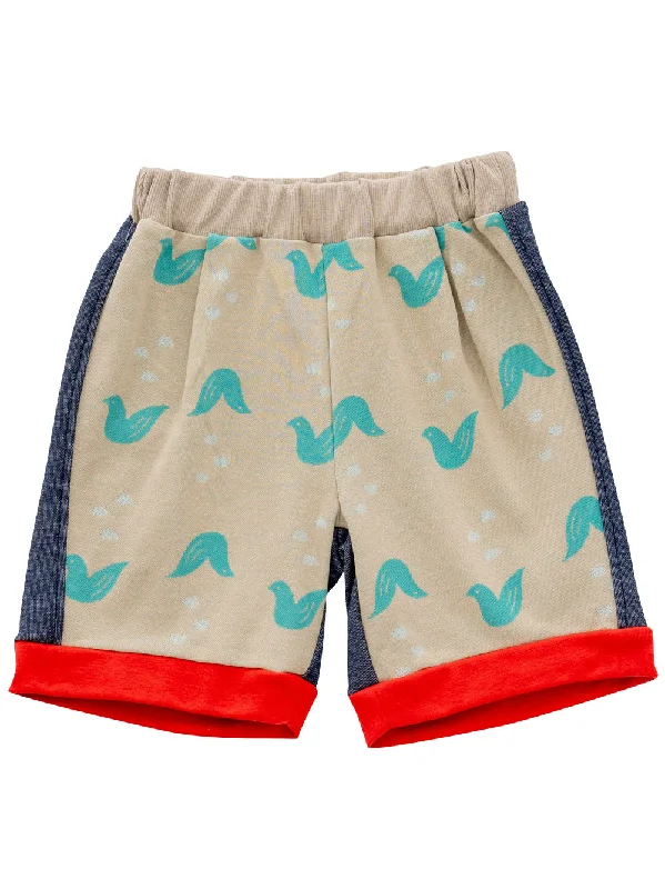 Bird Jacquard Shorts Sleek Men's Contemporary 