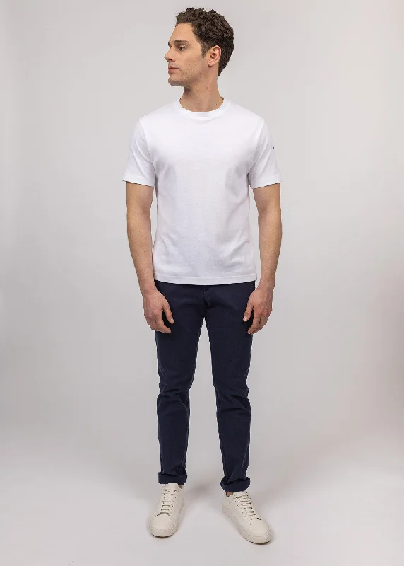 Voile Eté chino pants - in stretch cotton twill (MARINE) Trendy Men's Scandinavian