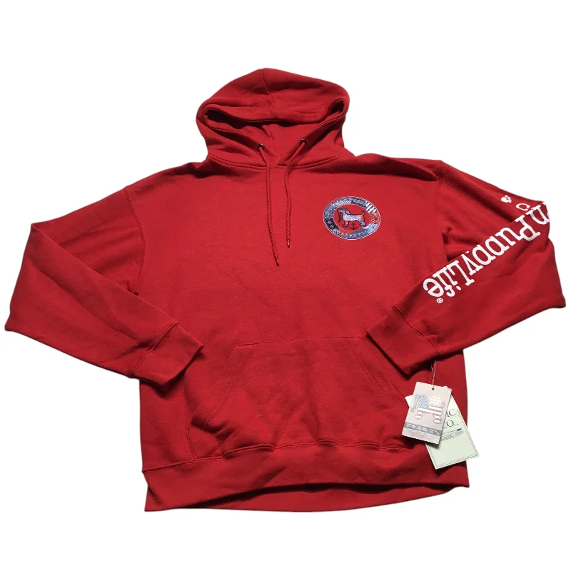 Sweatshirt Hoodie By Cmc In Red, Size: M Tailored
