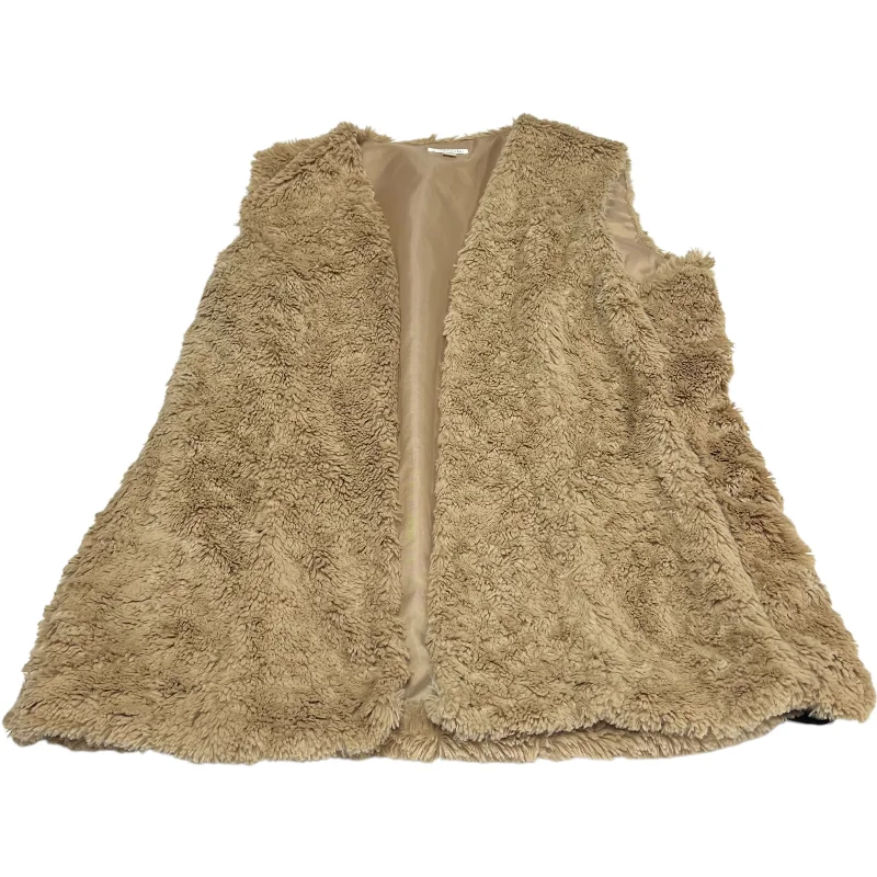 Vest Faux Fur & Sherpa By Charming Charlie In Brown, Size: L Modern Men's Geometric