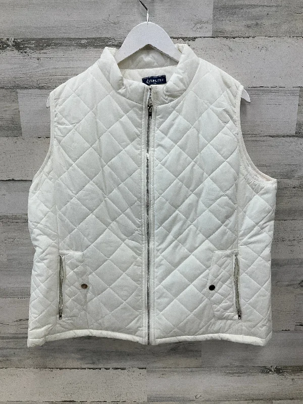 Vest Puffer & Quilted By Clothes Mentor In Cream, Size: Xxl Sleek Men's Metallic