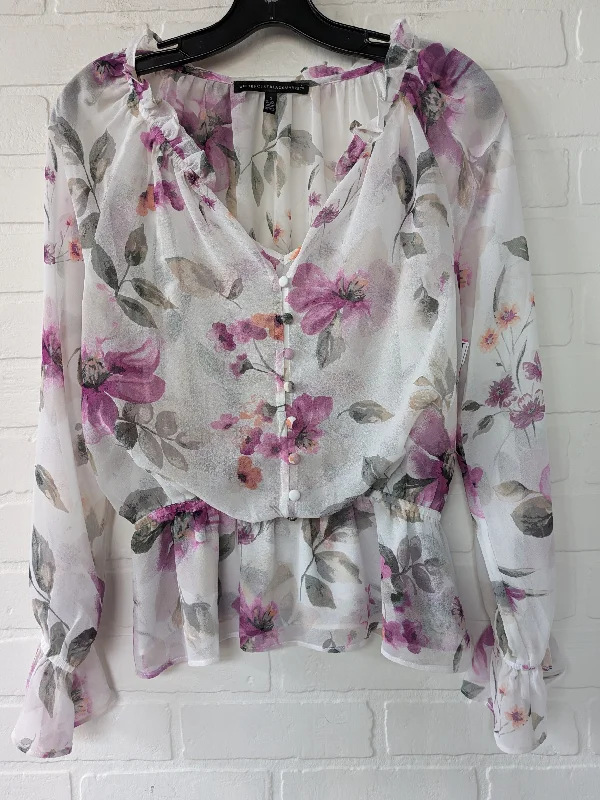 Top Long Sleeve By White House Black Market  Size: Xs Cool Men's Distressed