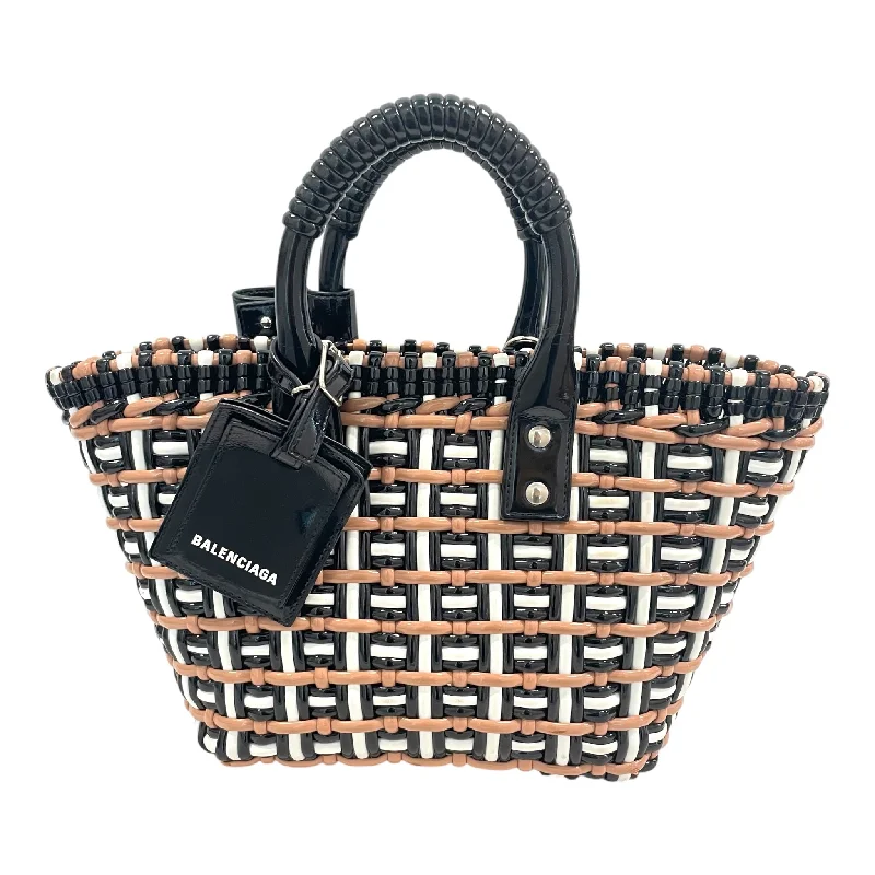 BALENCIAGA/Hand Bag/OS/Plaid/BLK/WOVEN/BLK/BRWN/WHT Bold Men's Statement