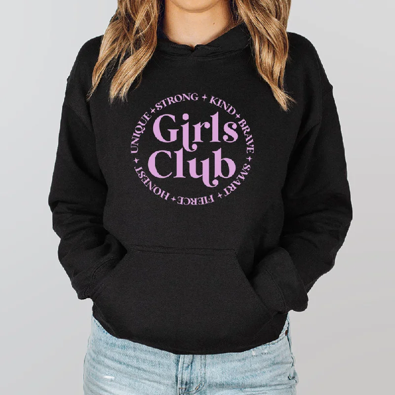 Girls Club Circle Black Hoodie Tailored