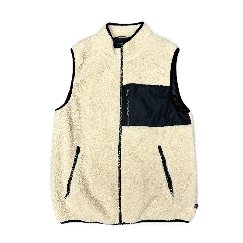 Vest Faux Fur & Sherpa By Ninth Hall In Beige, Size: M Youthful Men's Pop