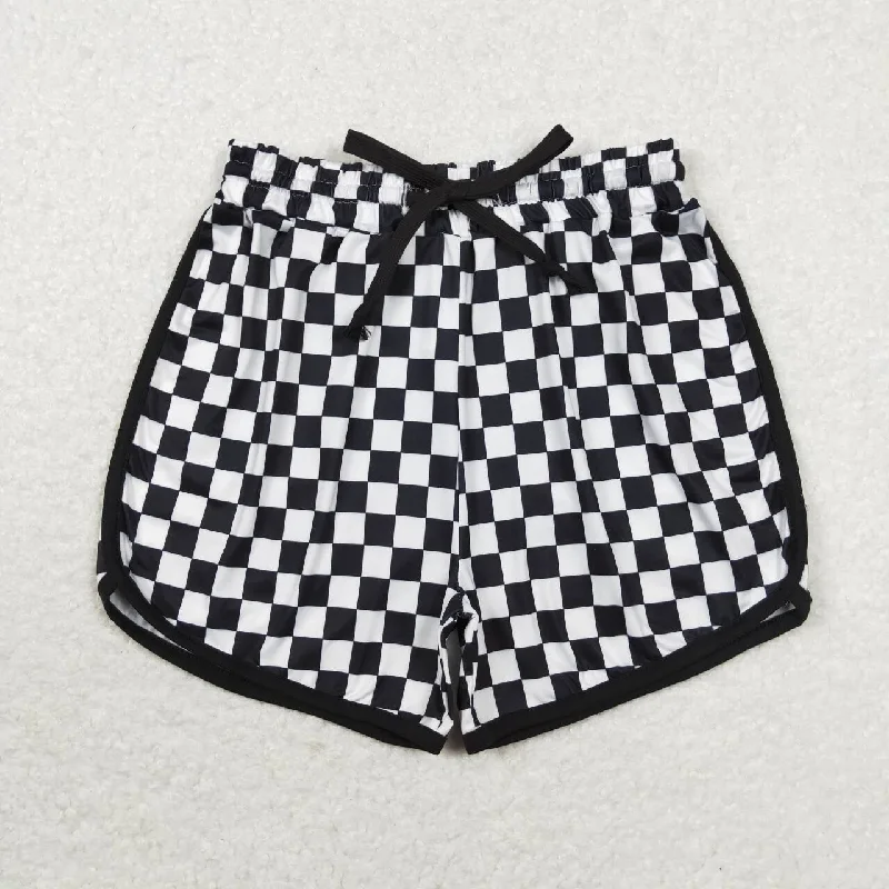 SS0279 Adult black and white plaid shorts high quality wholesale children clothing boy sets Casual Men's Japanese SS0279 Adult black and white plaid shorts high quality wholesale children clothing boy sets Casual Men's Japanese