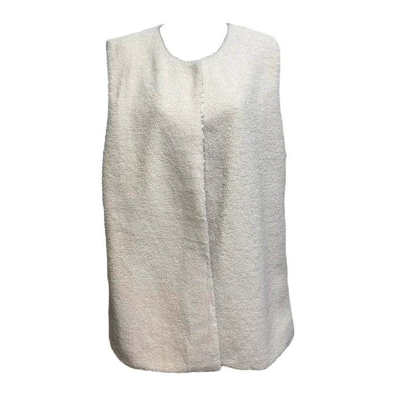 Vest Faux Fur & Sherpa By Ann Taylor In Cream, Size: M Sporty Men's Tennis