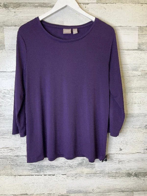 Top Long Sleeve By Chicos  Size: L Trendy Men's Oversized
