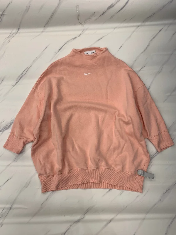 Athletic Sweatshirt Crewneck By Nike Apparel In Peach, Size: L Rugged Men's Outdoor 