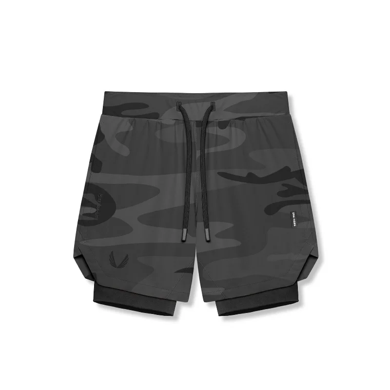0866. Tetra-Lite® 7" Liner Short - Black Camo "Wings"/Black Dapper Men's Bow