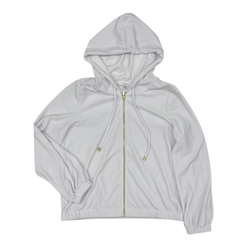 Sweatshirt Hoodie By Cable And Gauge In White, Size:L Hip Men's Retro