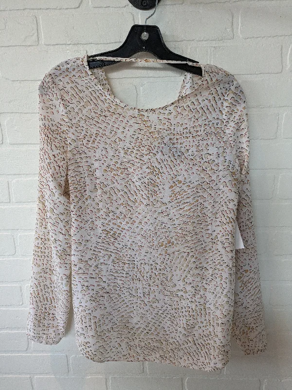 Top Long Sleeve By White House Black Market  Size: S Modern Men's Geometric