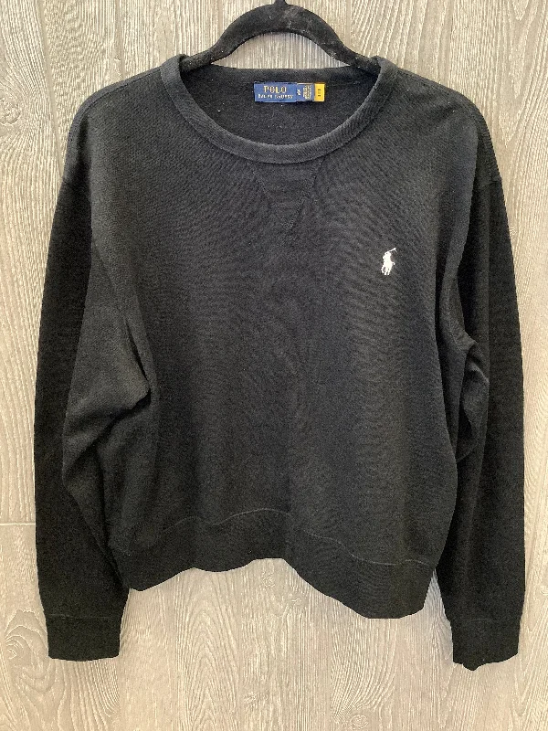 Sweatshirt Crewneck By Ralph Lauren Blue Label In Black, Size: Xl Athletic Men's Compression