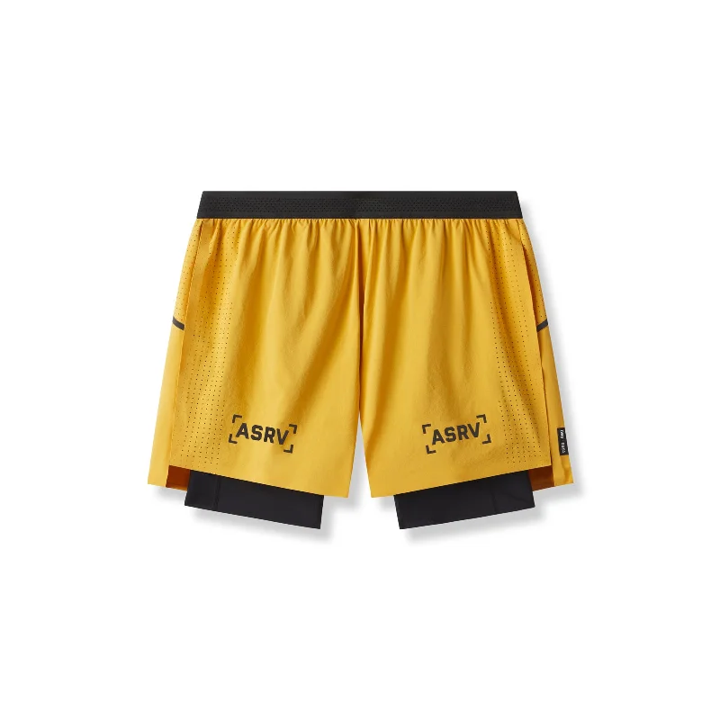 0951. Aerotex™ 4" High Split Liner Short - Amber Polished Men's Silk