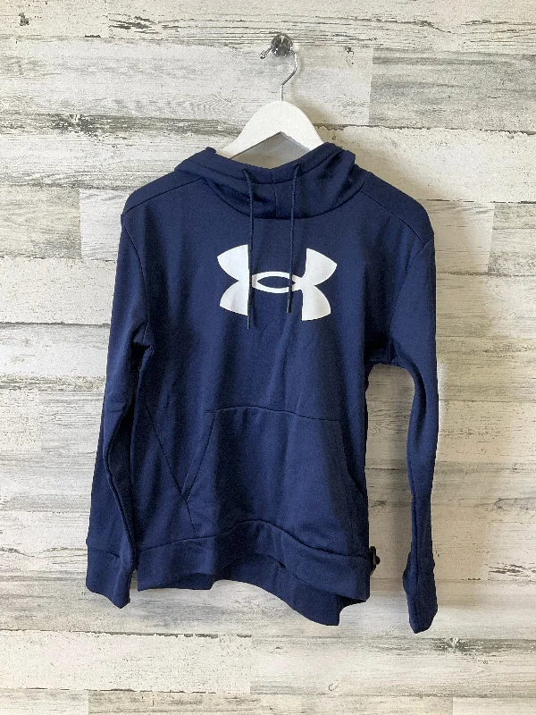 Sweatshirt Hoodie By Under Armour In Navy, Size: S Gym