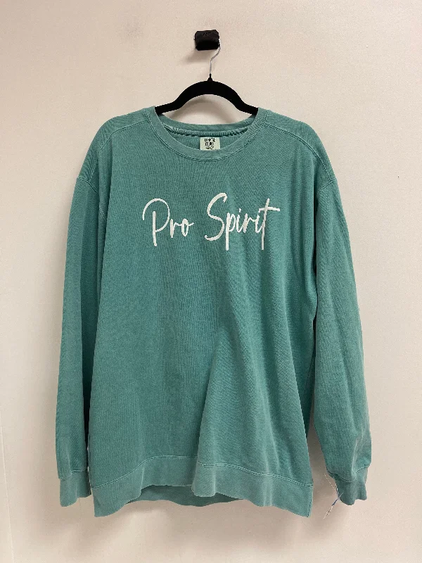 Sweatshirt Crewneck By Comfort Colors In Green, Size: L Luxurious Men's High