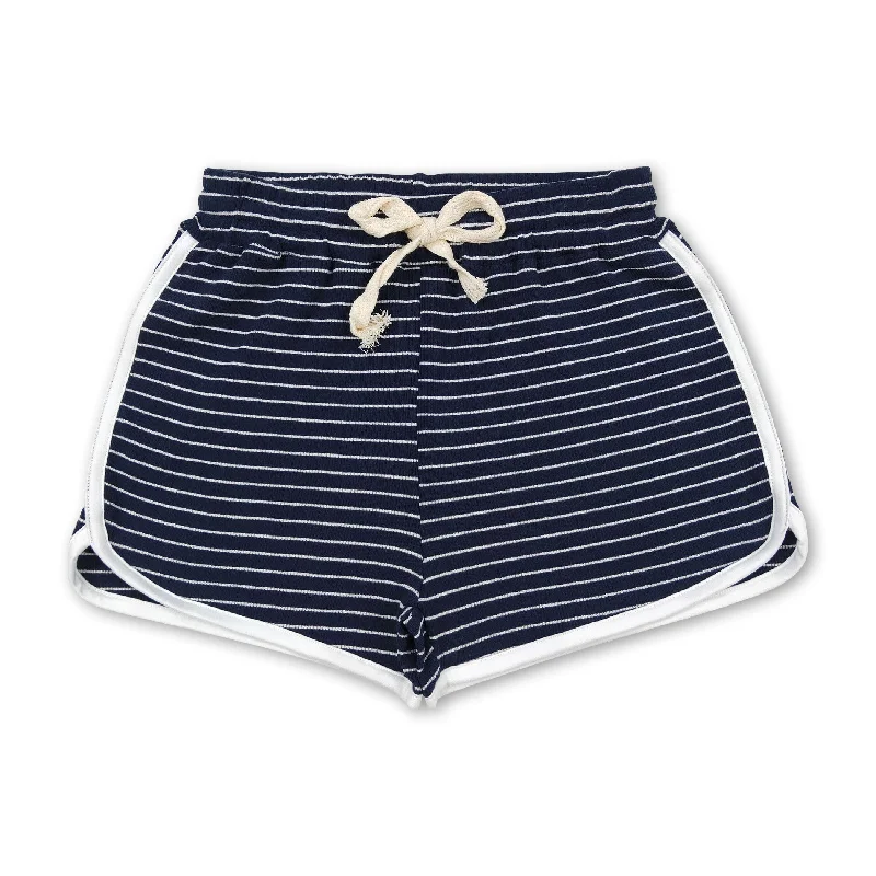 Navy stripe cotton girls summer shorts Dynamic Men's Glow