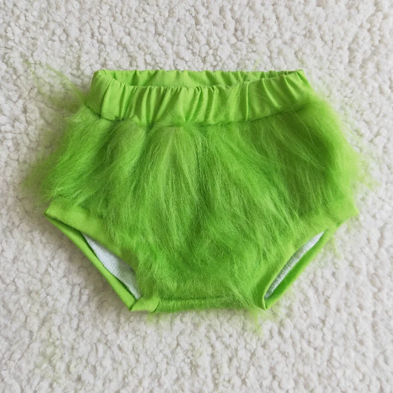 D4-2 Christmas Green Cartoon Tutu Tulle Bummies Ruffles Boys Shorts Pants Vintage Men's 1970S Disco