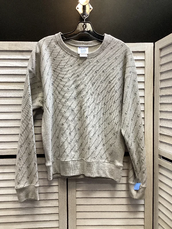 Sweatshirt Crewneck By Champion In Grey, Size: M Unique Men's Patch