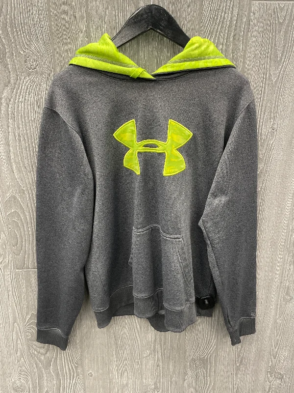 Athletic Sweatshirt Hoodie By Under Armour In Grey, Size: L Unique Men's Patch
