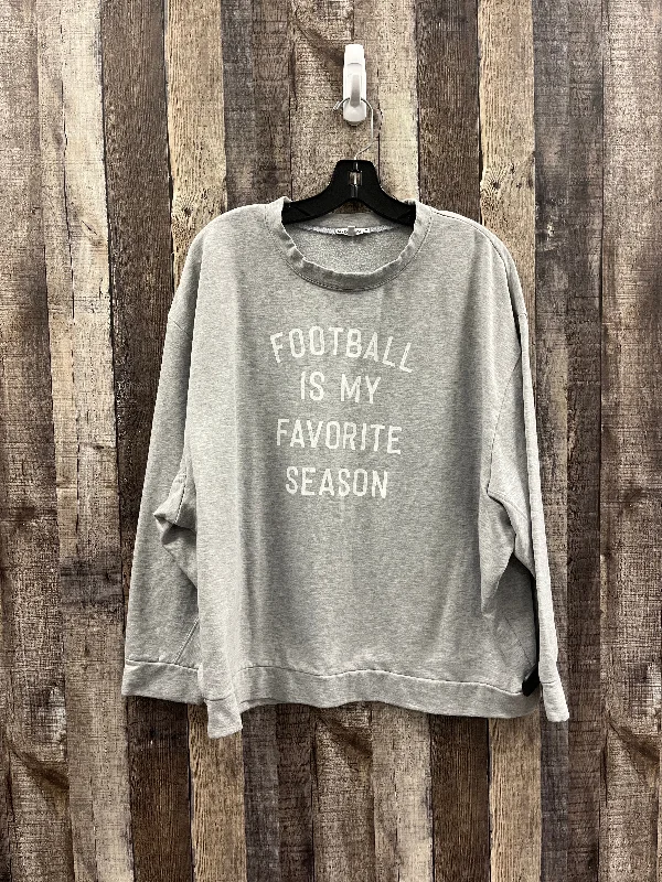 Sweatshirt Crewneck By Mary Square In Grey, Size: M Trendy Men's Oversized
