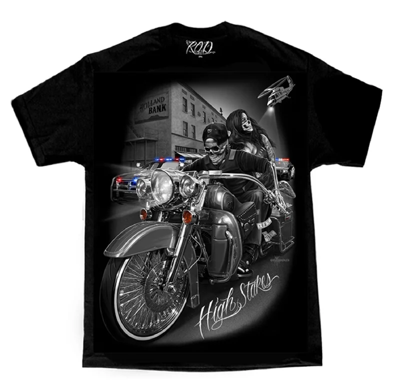 Men's T-Shirt High Stakes Blk Relaxed Men's Australian 