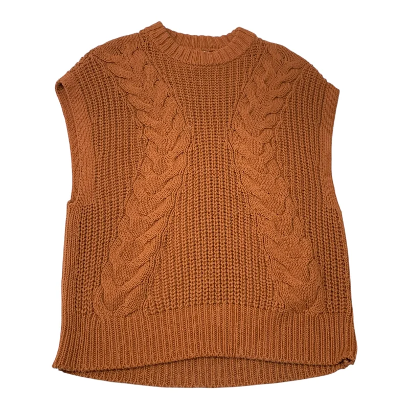 Vest Sweater By A New Day In Brown, Size: L Unique Men's Upcycled