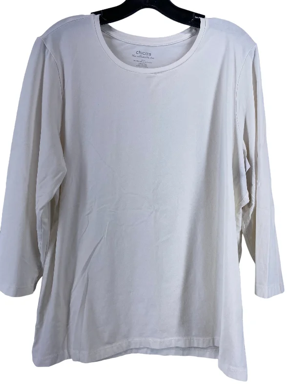 Top Long Sleeve Basic By Chicos  Size: 3 Cool Men's Distressed