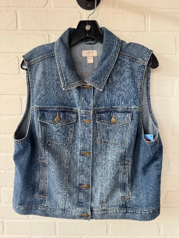 Vest Other By Loft In Blue Denim, Size: Xl Elegant Men's Cashmere