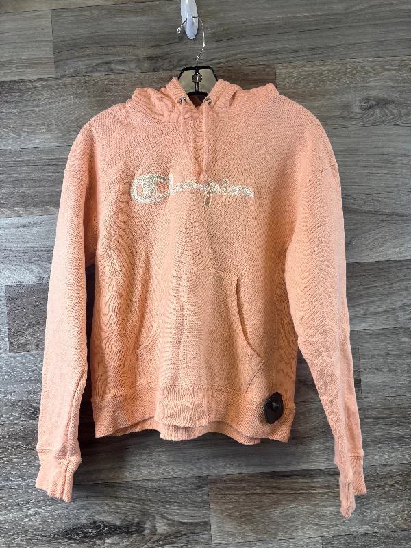 Athletic Sweatshirt Hoodie By Champion In Orange, Size: S Unique Men's Patch